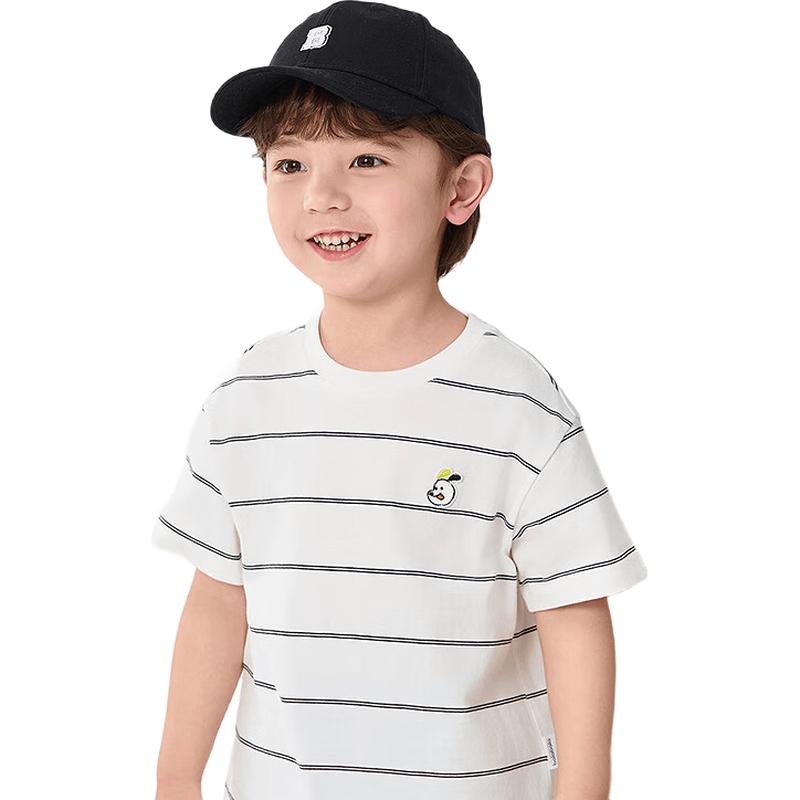 Balabala Kids' Unisex Striped Moisture-Wicking Short Sleeve T-Shirt