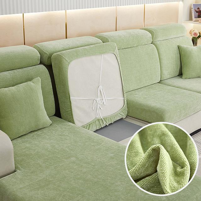 New Thick Elastic Sofa Seat Cushion Covers Solid Color Sofa Cover For Living Room Removable L Shape Armchair Couch Slipcovers