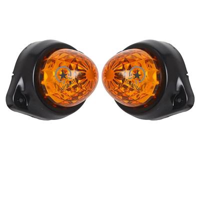 2er-Pack LED Seitenmarkierungsleuchten Bernstein 24V Wasserdichte Anhängermarkierungsleuchten für LKW Bus Wohnmobil Sattelanhänger Universell passend