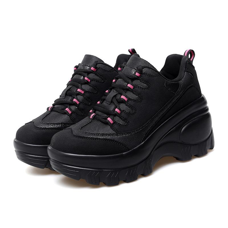Casual and comfortable mesh shoes thick-soled heightening cotton shoes