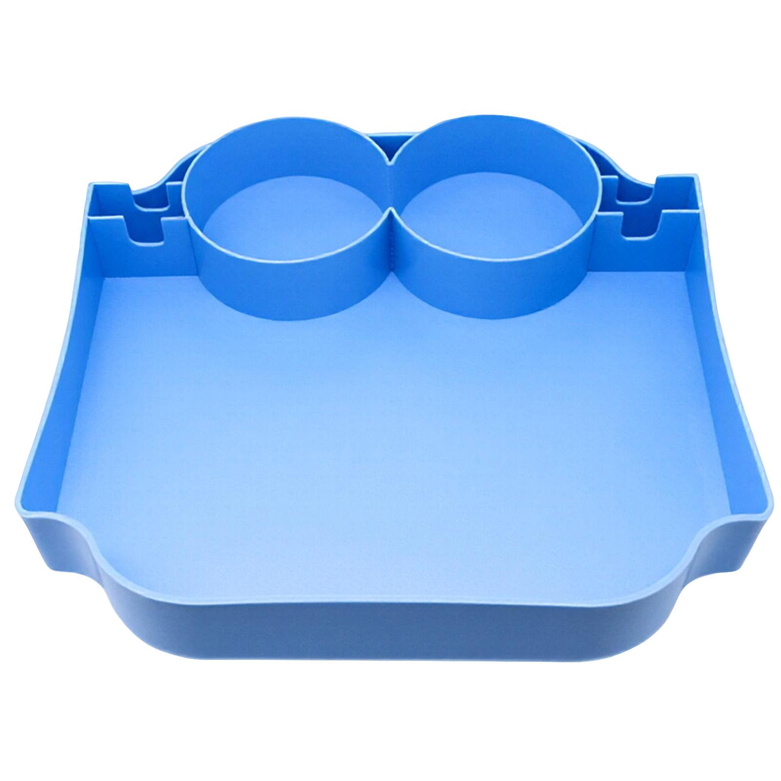 

Multi-Functional Storage Tray with Cup Holders and Dividers for Beach Bags Picnic Snack Organizer Accessories Suitable for Outdoor Use One Size синий