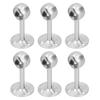 6Pcs Flanged Socket Stainless Steel Curtain Rod Brackets Wardrobe Pole Holder Hardware Fitting(22 AllPass )