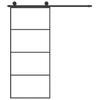 Sliding Door with Fitting 90 X 205 Cm Tempered Glass & Aluminum