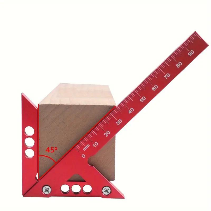1pc Aluminum Alloy Center Finder Line Gauge 45/ 90 Degree Marking Ruler Woodworking Square Center Scribe Ruler Measuring Tools