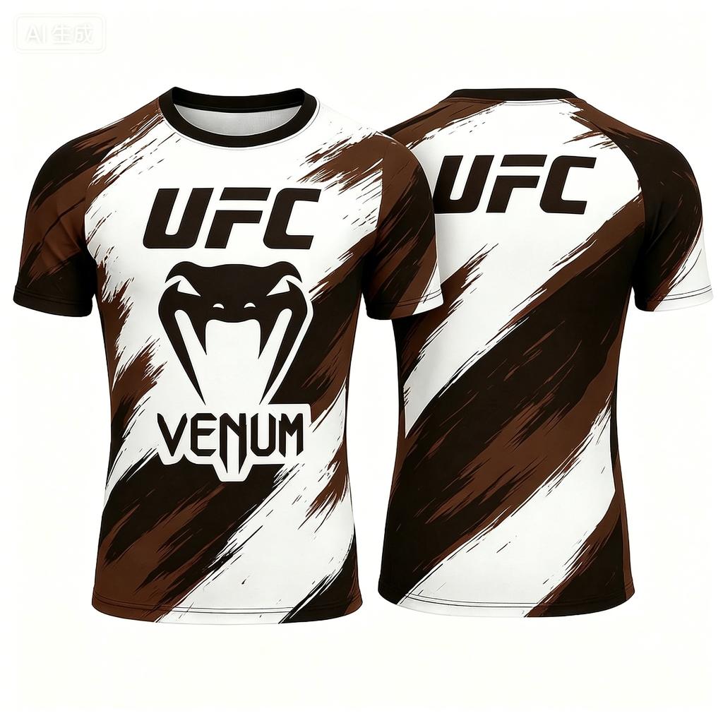 Hot Summer Selling UFC Boxing Fighting Competition Men's T-shirt Fashion Quick Drying Casual Breathable O-neck Short Sleeve Tops
