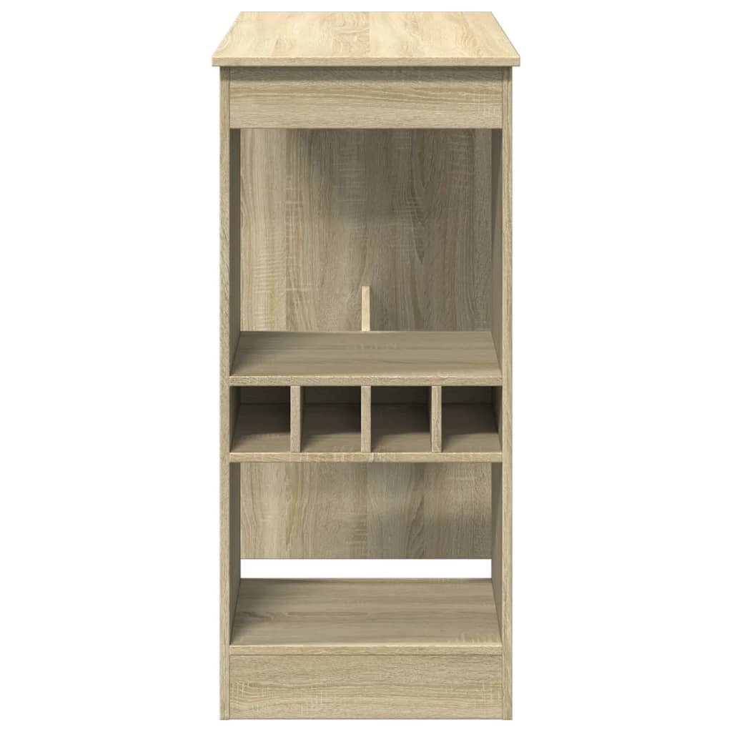 Bar Table with Shelf Sonoma Oak Finish 90 x 47.5 x 103.5 cm Particleboard
