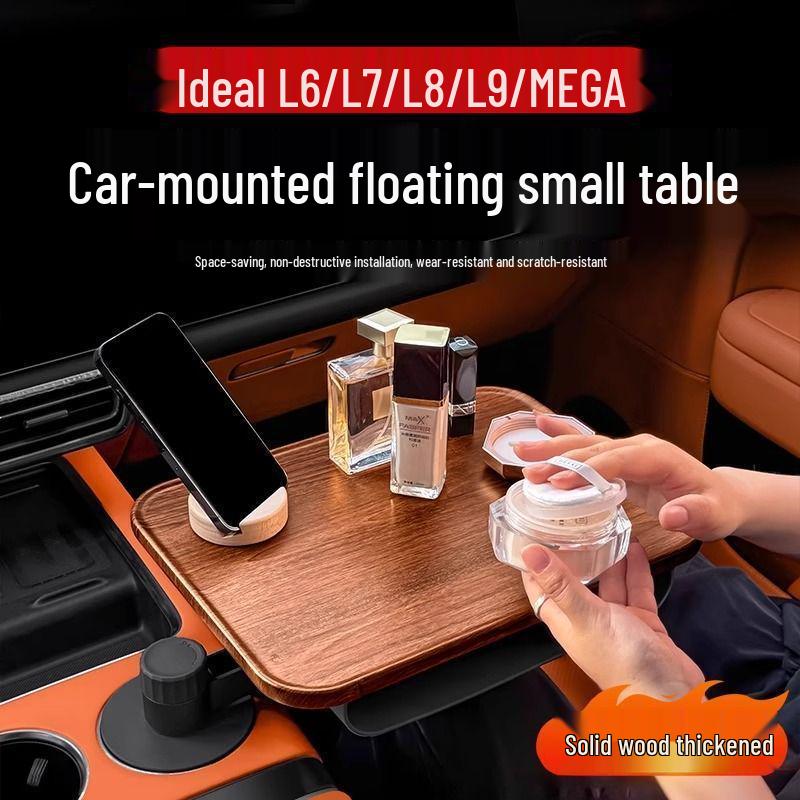 This multi-functional, rotatable floating square table suits Li Auto L6, L7, L8, L9, and Mega models.