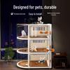 Spacious All-Season Cat Villa: Indoor Cabinet, Bed, Toilet, and Cage