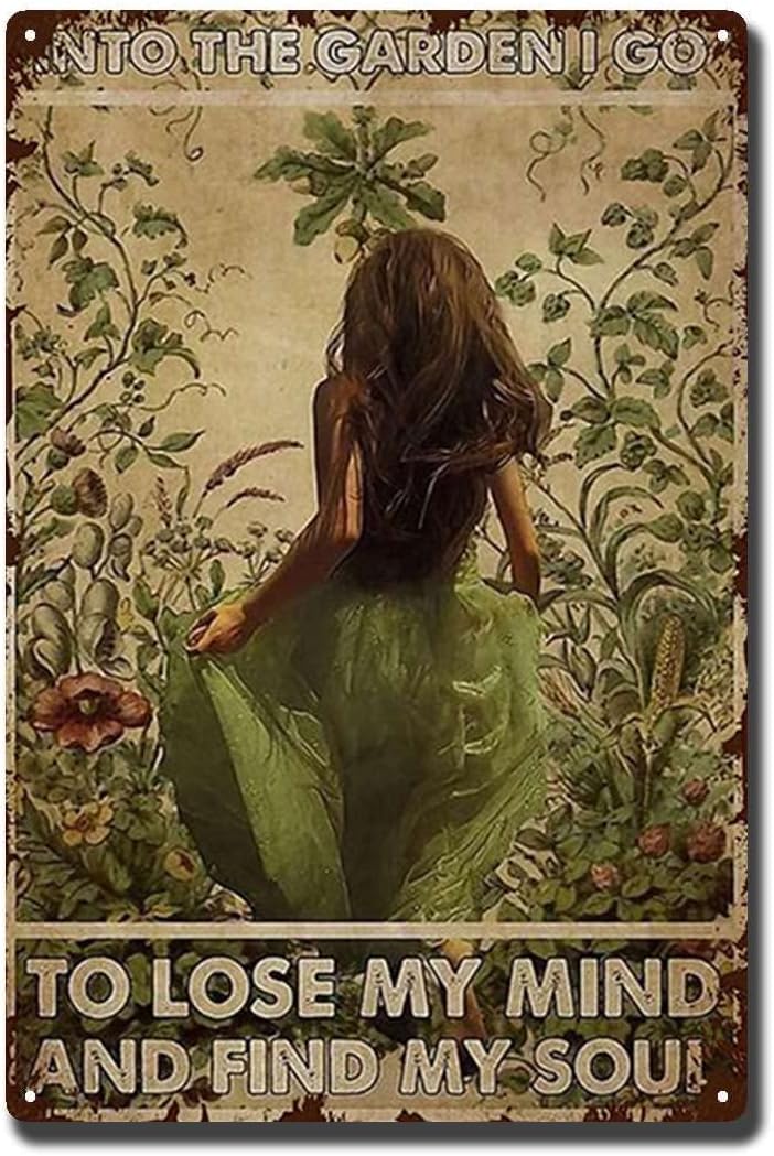 

WEIKJHH Retro Sign Mysterious Girl 20cm x 30cm Tin Sign Wall Decor Poster Home Restaurant Garage Cafe Art Metal Sign Gift Gift (Small Shop) Couple s