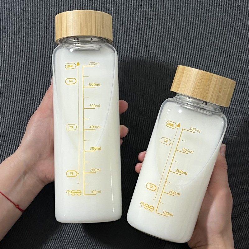 ZISIZ Large Capacity Borosilicate Glass Water Bottle