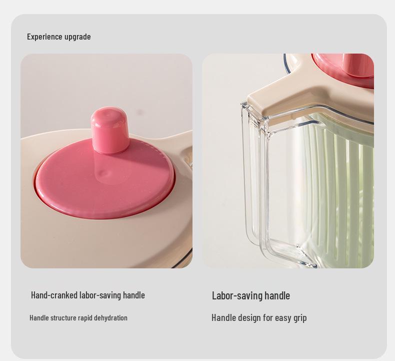 Food-Grade Manual Vegetable Dehydrator & Salad Spinner