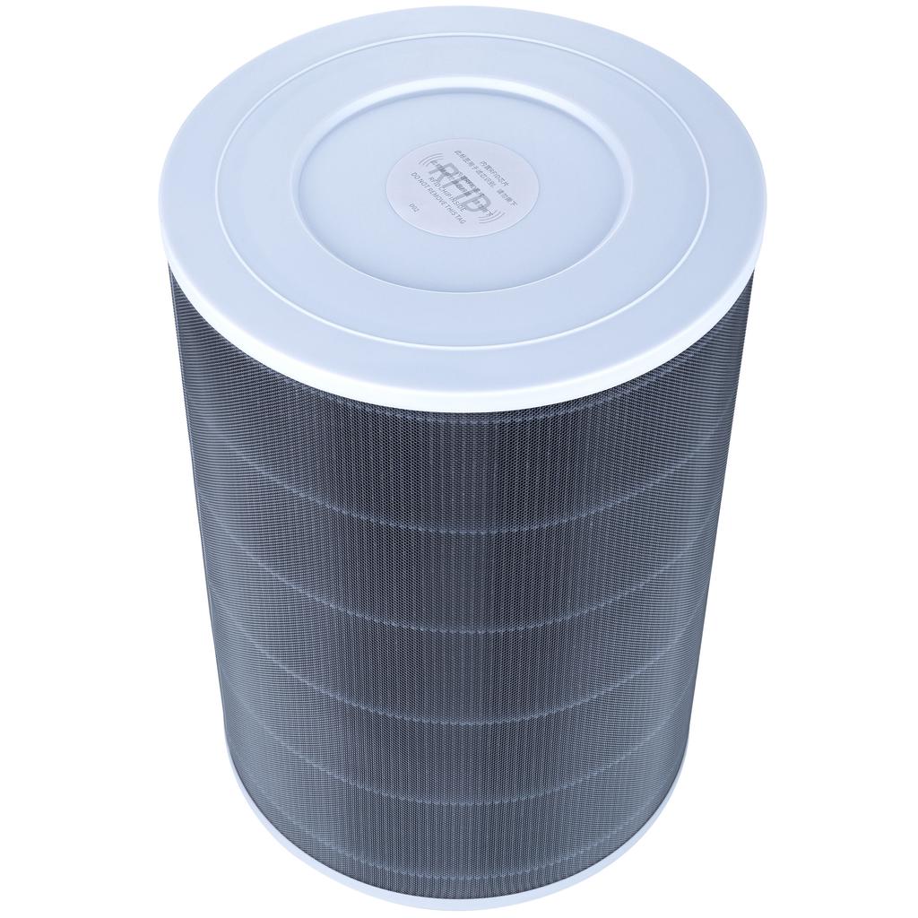 Szary Filtr Xiaomi M8R-Flh Hepa 360° Chip - Cylindryczny Do Air Purifier 3H 3C Pro Max | Epa E11 | Antybakteryjny | Węgiel Kokosowy | Rfid | Zamiennik