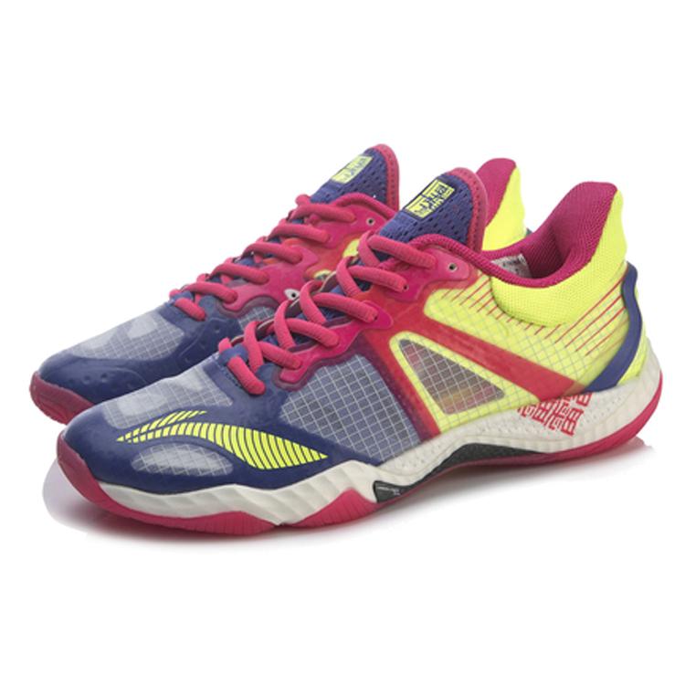 Li Ning Badminton Shoes Women's Low top Flower Blue/Purple AYAR006-1