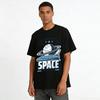 Vintage Space Explore Galaxy Adventure Saturn Spaceship Graphic T-Shirt Pure cotton T-shirt