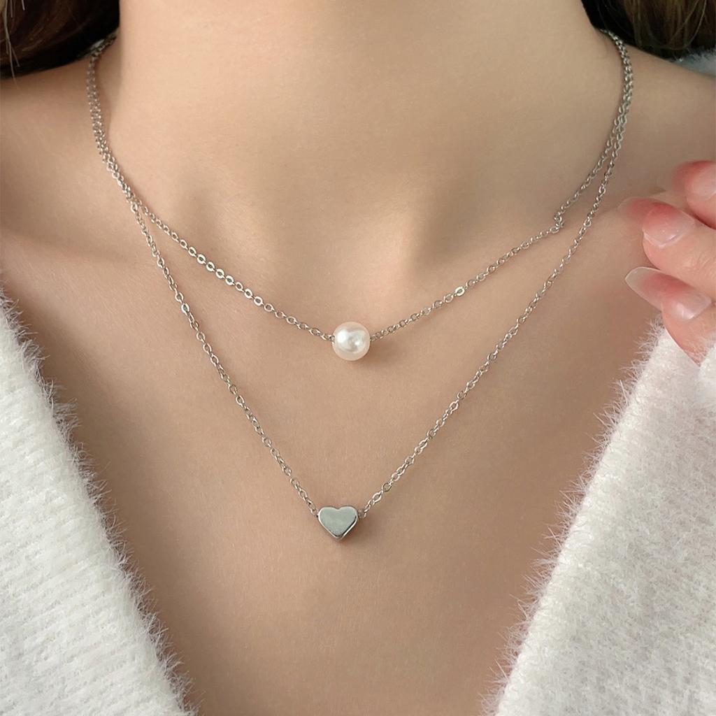 Luxury Multi-layered Zircon Heart Pendant Necklace for Women Charm Gold Color Star Crystal Choker Chain Fashion Jewelry Gift