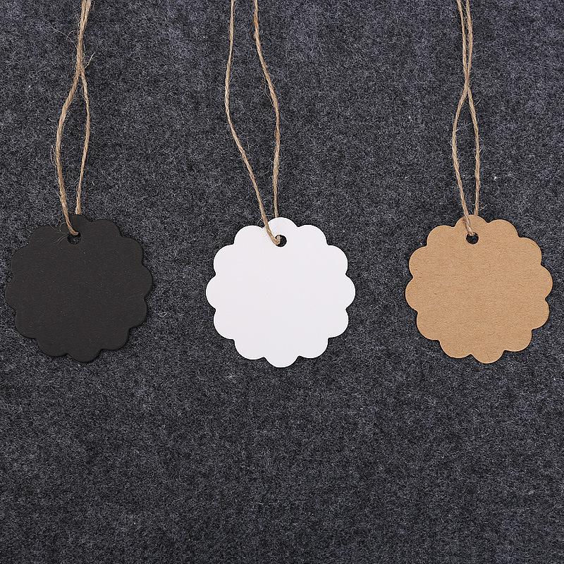 Round Lace Kraft Paper Gift Tag - Blank DIY Hanging Message Tag