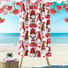 Christmas Gnomes Print Beach Towel, Large Soft Quick Dry Towel for Beach Camping Swimming
