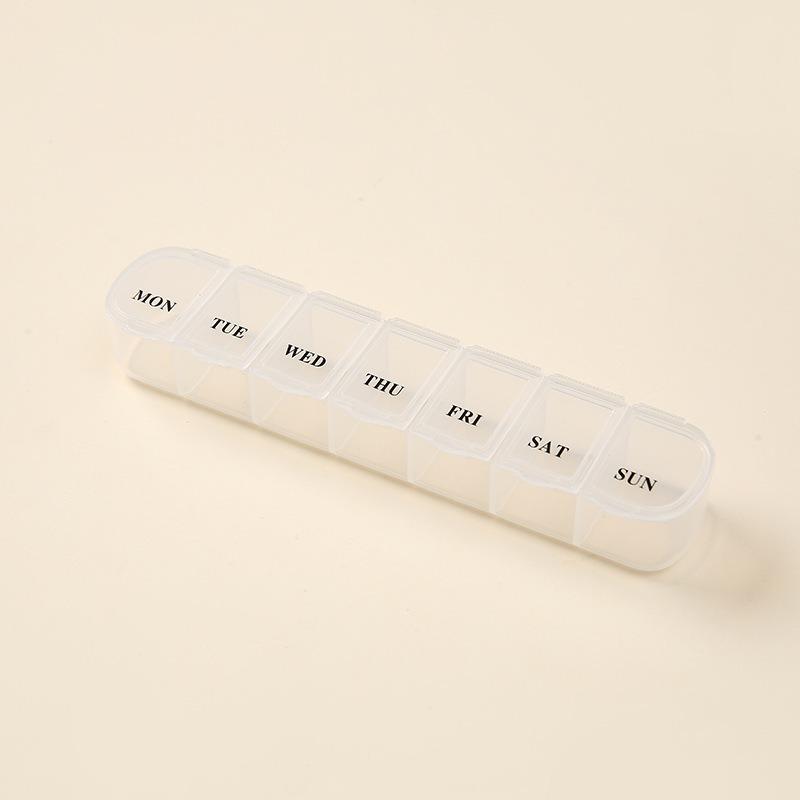 

New 7 Days 7 Grids Weekly Portable Mini Pill Box Organizer, Portable Travel Pill Case for Medicine, Vitamins & Fish Oil Tablets