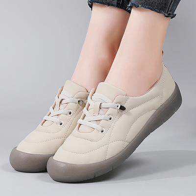 Fashion Women's Single Shoes Spring Fashion Soft Sole Lightweight Breathable Hiking Comfortable Anti Slip Lazy Casual Flat Shoes Zapatos