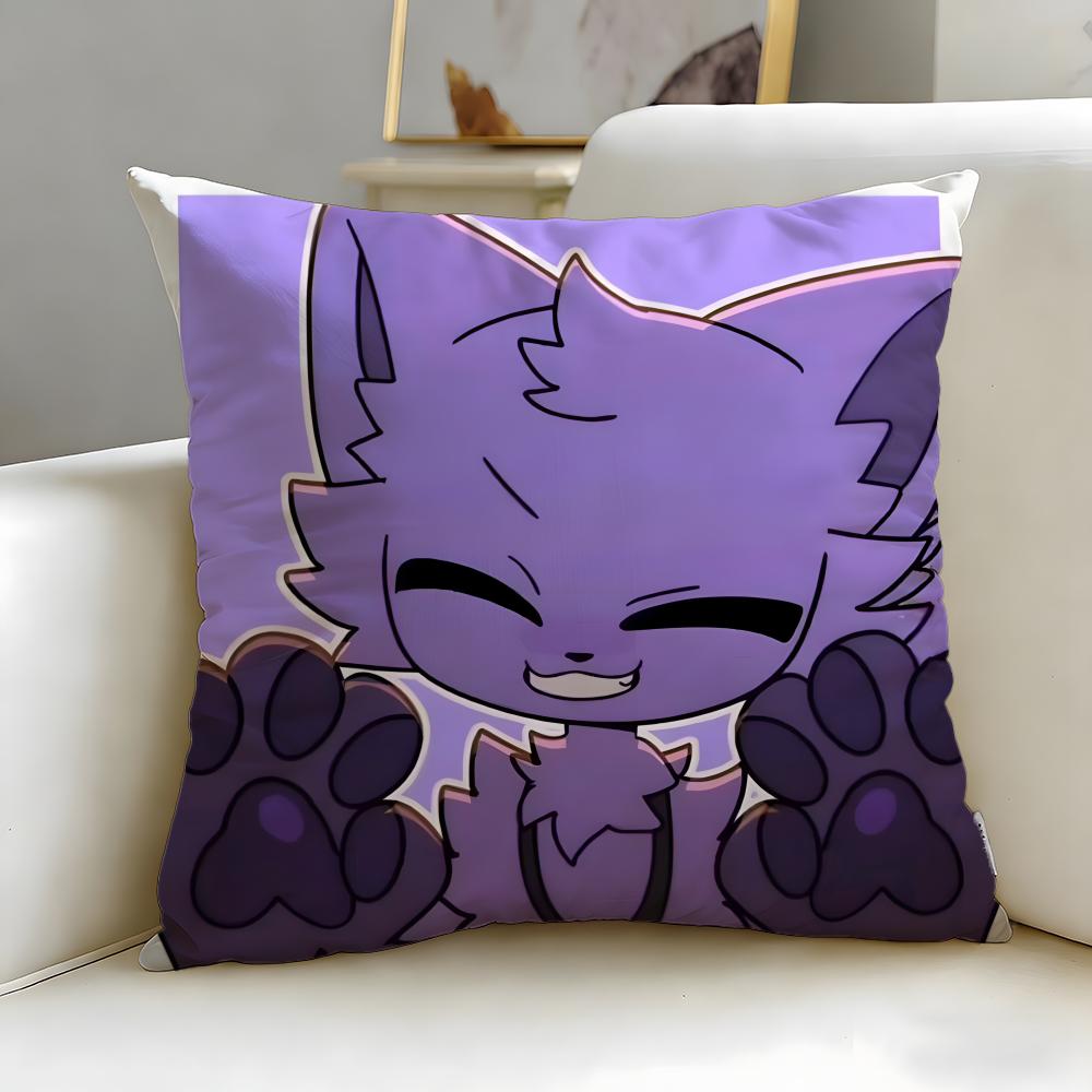 popular cartoon character Catnap Cushion Cover Soft & Easy-Wash Pillow Case – Versatile for Couch, Bed, Travel and Office
