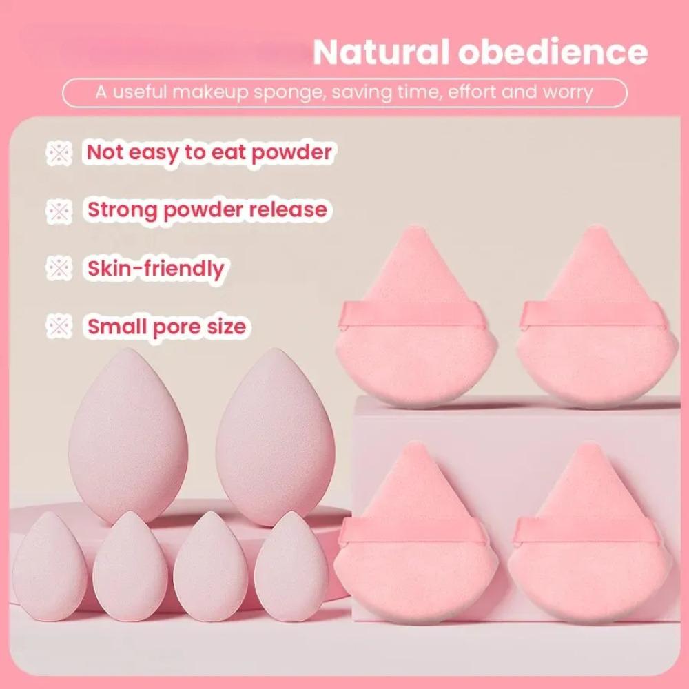 10PCS Cosmetic Puff Set Makeup Blender Beauty Egg Soft Foundation Sponge Puff Women Powder Puff Make Up Accessories Beauty Tools
