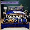 Olympique Lyonnais Pattern Bedding,Quilt Set Quilt Cover Pillowcase Home Birthday Gift(1 * duvet cover + 2 * pillowcase, without core)_lx