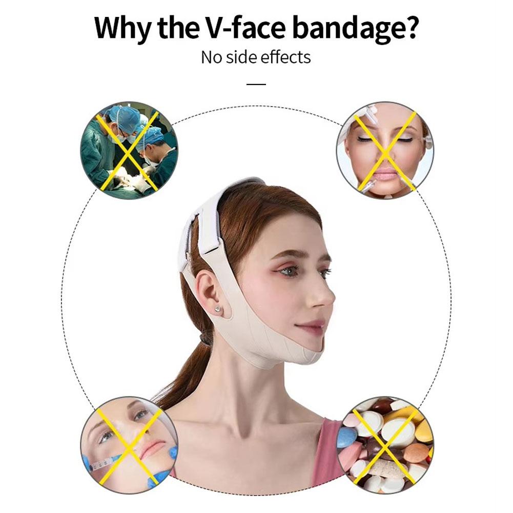NEW High-end Nano SiliconeV Face Bandage Lifting Chin V Tool Face Shape Cheek Belt Neck Bandage A5A4