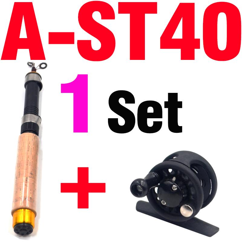 MNFT 1Set Telescopic Ice Fishing Rod+Reel Spinning Fishing Wheel Ice Rod Combo Fishing Tackle Winter Ice Fishing Reel Set
