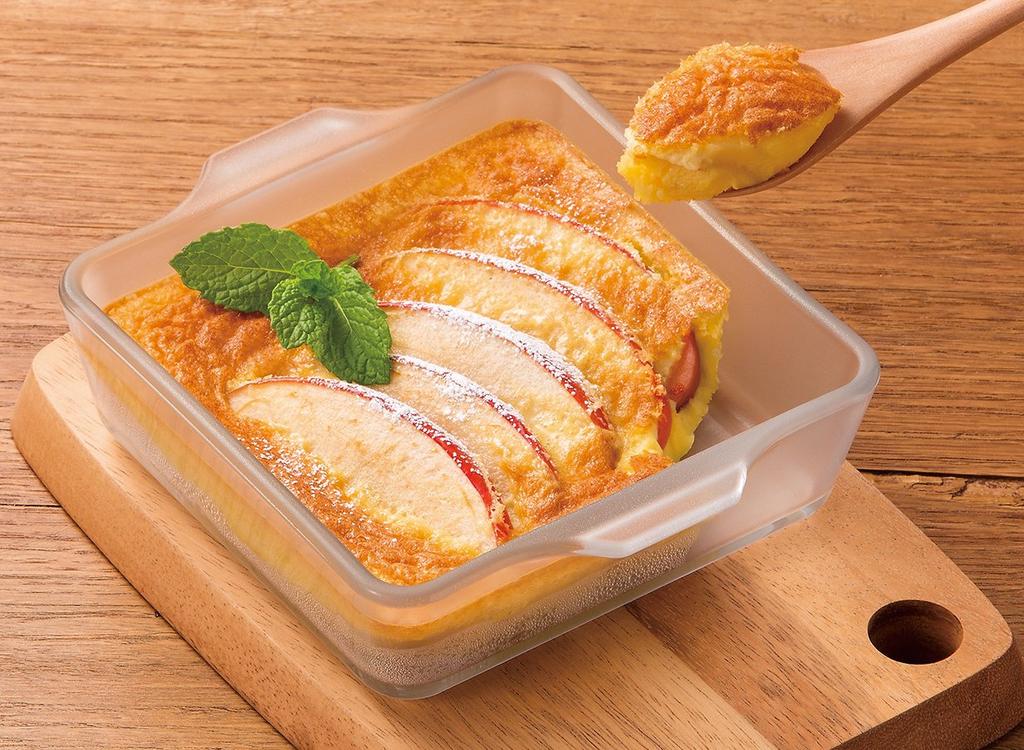 Aderia Cerabake Square Roaster S, Heat-Resistant Glass Gratin Dish, 400ml [Non-Stick, Microwave and Oven Safe, Ceramic Coating] K-9426