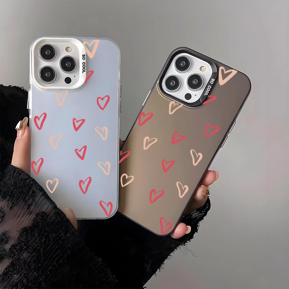 Apple 15 Pro Max phone case iPhone 14 high-end 13 heart-shaped 12 niche 11 cartoon 16 set X