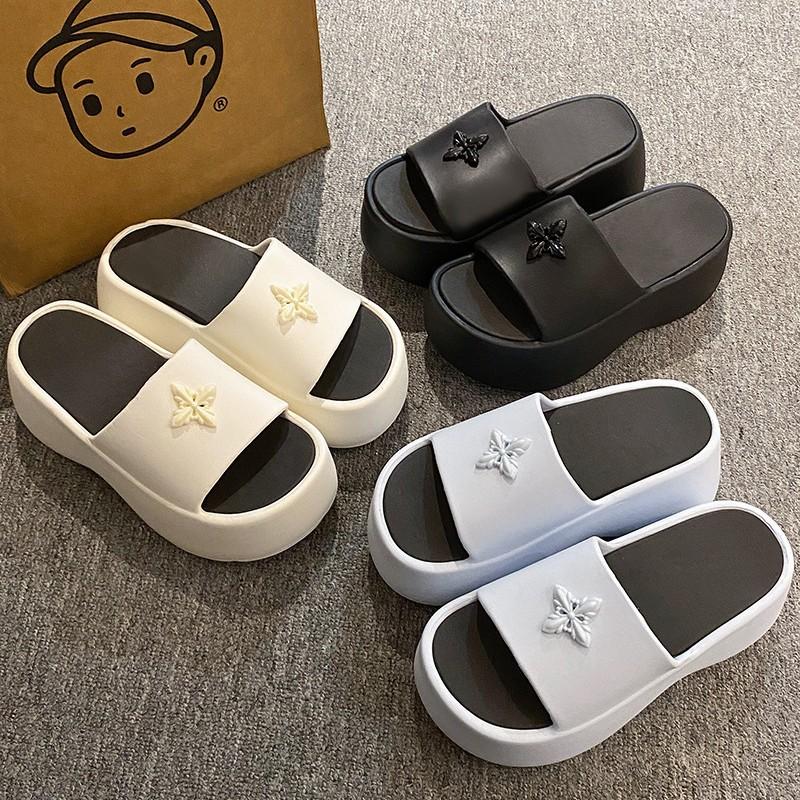 Fashion Womens Slippers 2025 Summer New Heightened Thick-Soled EVA Indoor Sandals Non-Slip And Deodorant Fashion Slippers Women