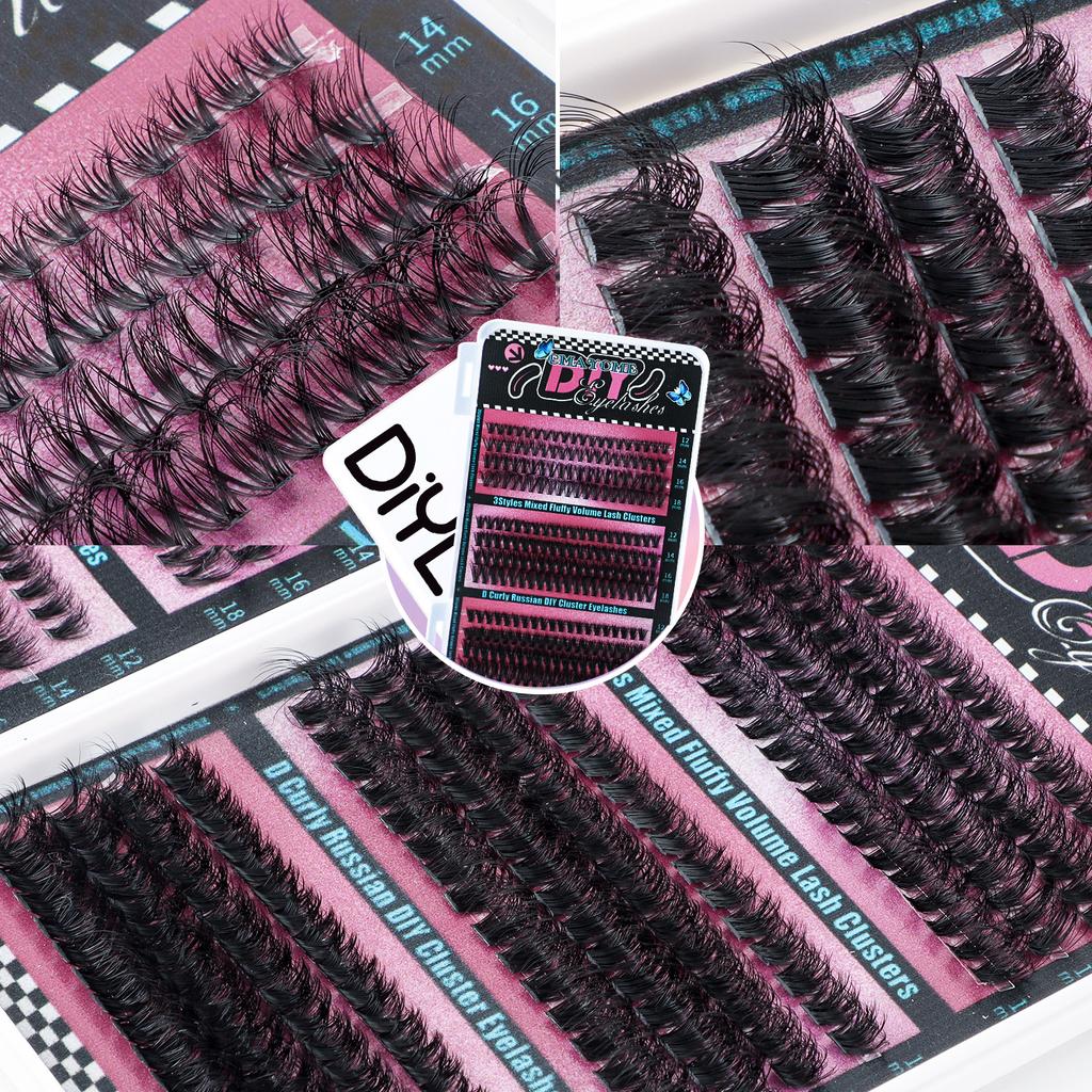 Diy Single Cluster Of Hair 456 Clusters Large Capacity Family Photo Eyelash Book D Song Single Cluster Mixed False Eyelashes