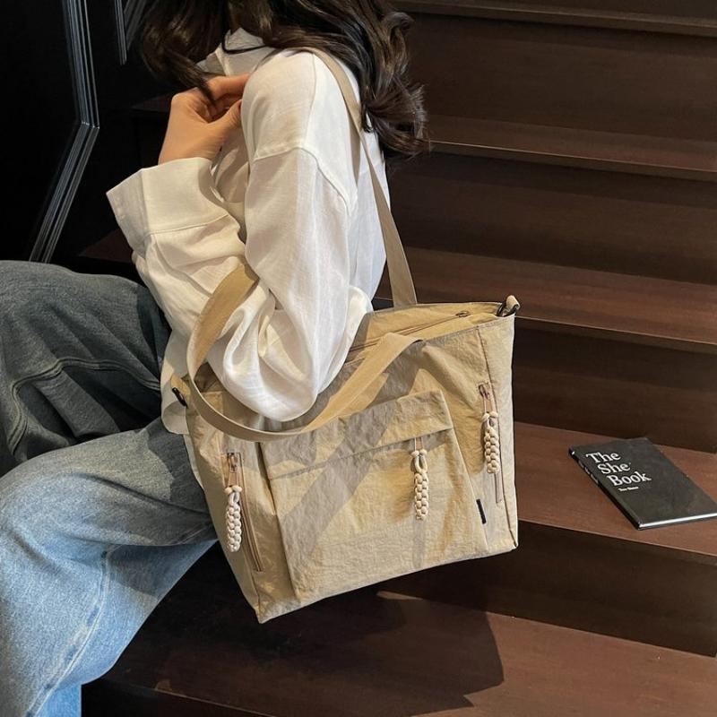 Fashion Casual Canvas Tote Bag Women's New Style Trendy All-match Large Capacity Underarm Bag Commuter Shoulder Bag