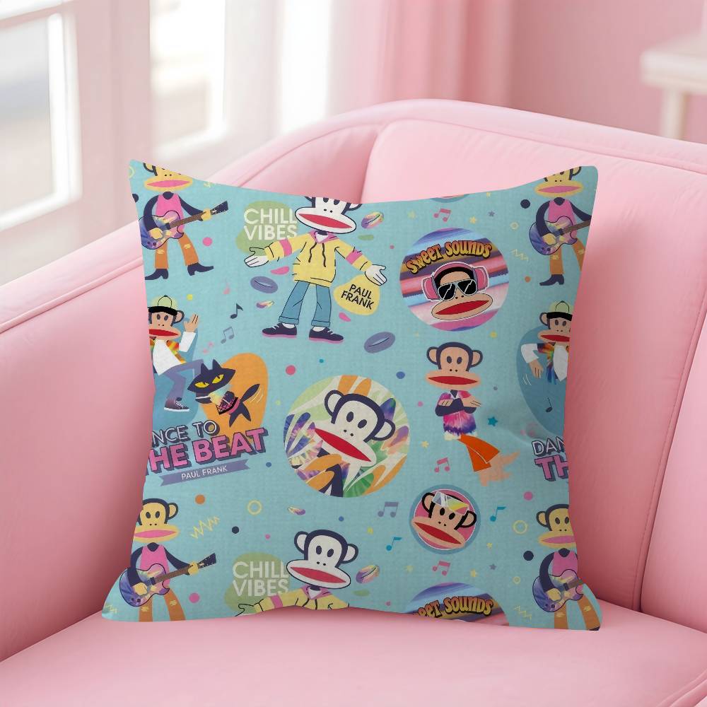 Cartoon PPaul LOGO Frank Monkey Pillowcase Toon Gift Cushion Cover Bedroom Home Sofa Chair Seat Decor Pillow Case