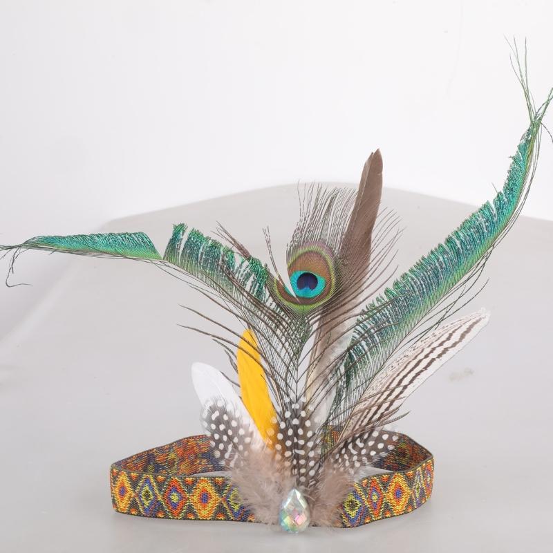 Ethnic Feather Headpiece Handmade Props For Women Men Dancers And Party Enthusiasts Lightweight And Comfortable Headwear