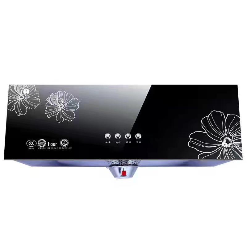 

Компактная 60-70 см вытяжка в европейском стиле с верхним расположением и большой мощностью всасывания для маленьких квартир.