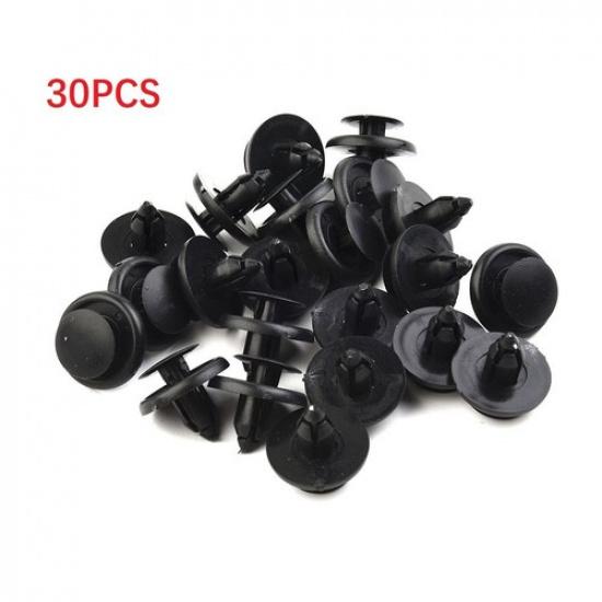 30x7mm Car Plastic Rivet Bumper Fender Retainer Fastener Mud Flaps Push Clip Pin