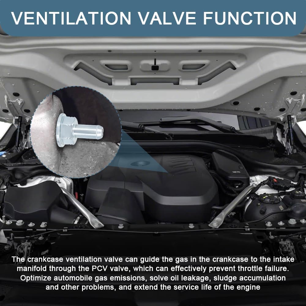 PCV Valve, Automobile Crankcase Ventilation Valves, Positive Crankcase Ventilation Replacement with Washer Compatible with Honda CRV Accord Civic