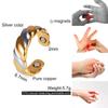 Vinterly Pure Copper Magnetic Rings Women Big Size Adjustable Gold-color 6.7mm Cuff Jewelry Wedding Bands Resizable Finger Rings