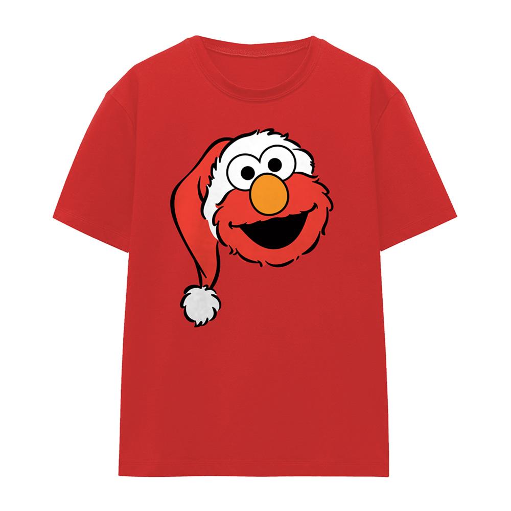 Sesame Street Womens/Ladies Elmo Santa Hat Christmas T-Shirt