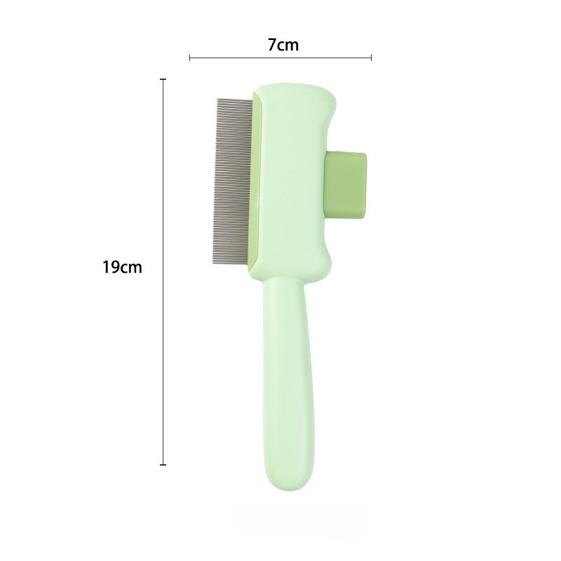 Pet-specific Household Comb for Removing Knots and Shedding Hair. Ideal for Grooming Cats and Dogs. Self-cleaning Comb with Multiple Combs.