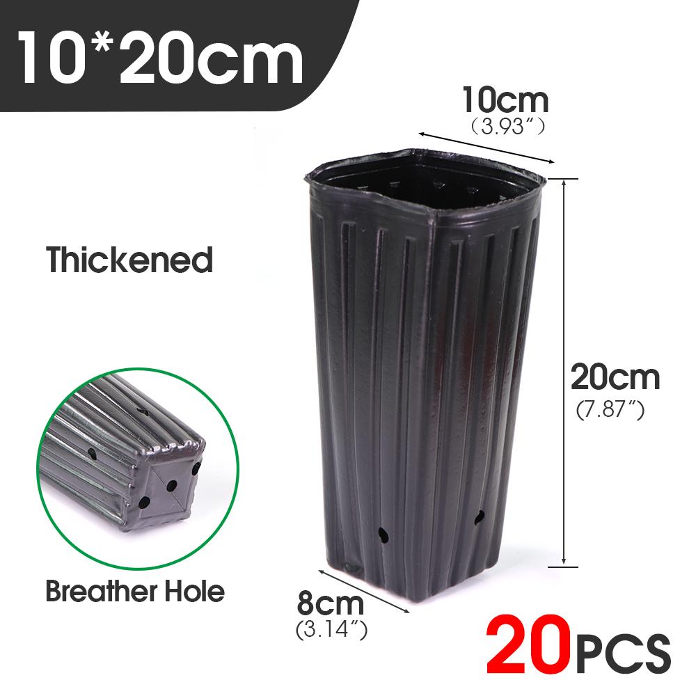 

Высокие квадратные растения, чашка для выращивания, мягкий черный пластиковый воздухопроницаемый мешок для рассады, садовый цветок, фруктовое дерево, пересадка, контейнер для роста, горшок