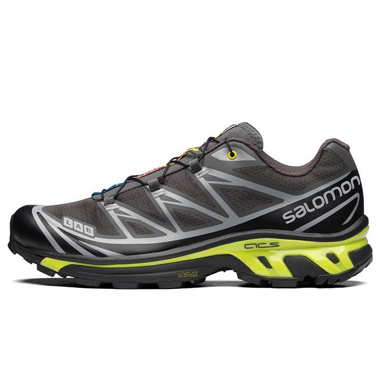 SALOMON XT 6 Slip Resistant, Abrasion Resistant, Breathable, Lightweight Low top Outdoor Shoes Unisex Black L41687000