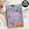 A K Pop Spiral Notebook, 100 Pages K Drama Journal with Vibrant Designs, Ideal Gift for Fans, Friends, Sisters, Perfect for School, Work, Travel