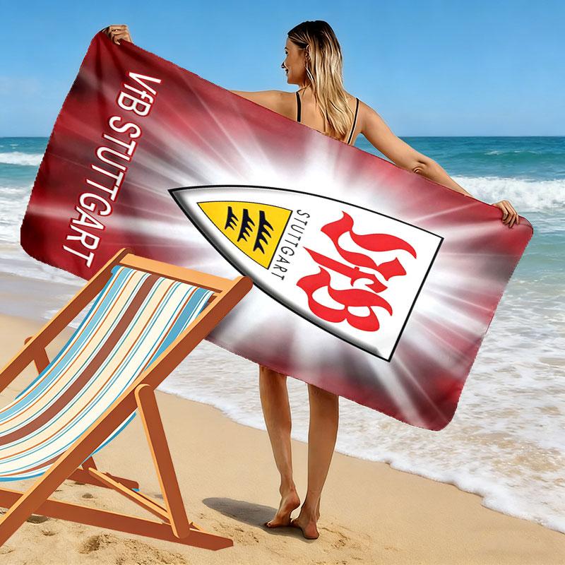 Stuttgart Pride Print Beach Towel, Large Soft Quick Dry Towel for Beach Camping Swimming
