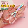 Office Scissors,Transparent Acrylic Handle Scissors Anti Rust,Handmade Diy Domestic Office Stationery,Paper Cut Pruning
