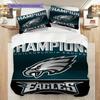 Philadelphia Eagles Pattern Bedding Quilt Set Quilt Cover Pillowcase Home Decoration Birthday Gift (1 * duvet cover + 2 * pillowcase, without core)