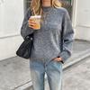 Fashion Long-sleeved Simple Solid Color Sweater for Women 2025 Autumn and Winter New Style