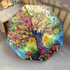 1 PC Automatic Folding Umbrella - The Mysterious Tree of Life Pattern, Portable & Foldable Design with 8 Ribs, Christmas Birthday Gifts