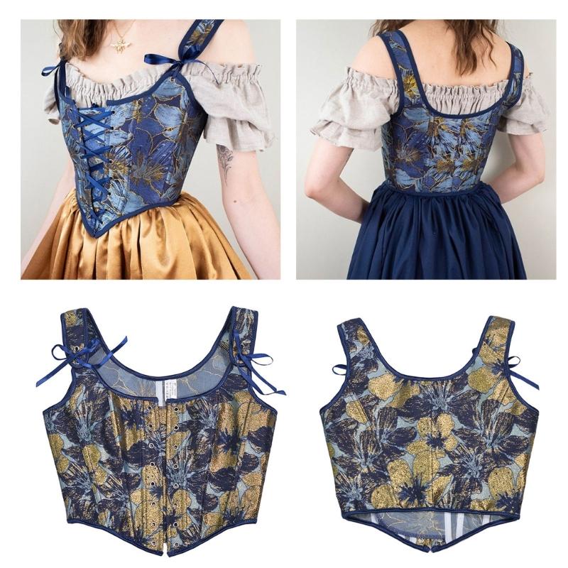 Tie Up Corset Tank Top for Women Slimming Body Shaper Front Tied Waist Trainer Girdle Teen Girl VictorianStyle Bustier